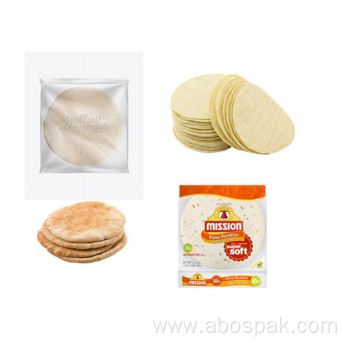 Automatic tortilla pillow bag flowpack packing machine